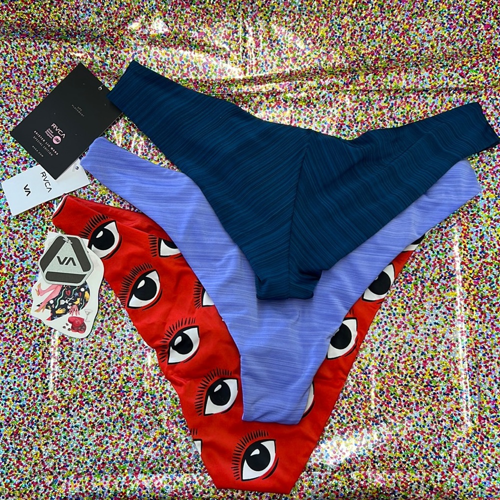 3- RVCA swim bottoms size medium-NEW with tags